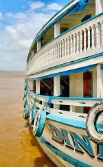 River boat on the Amazon