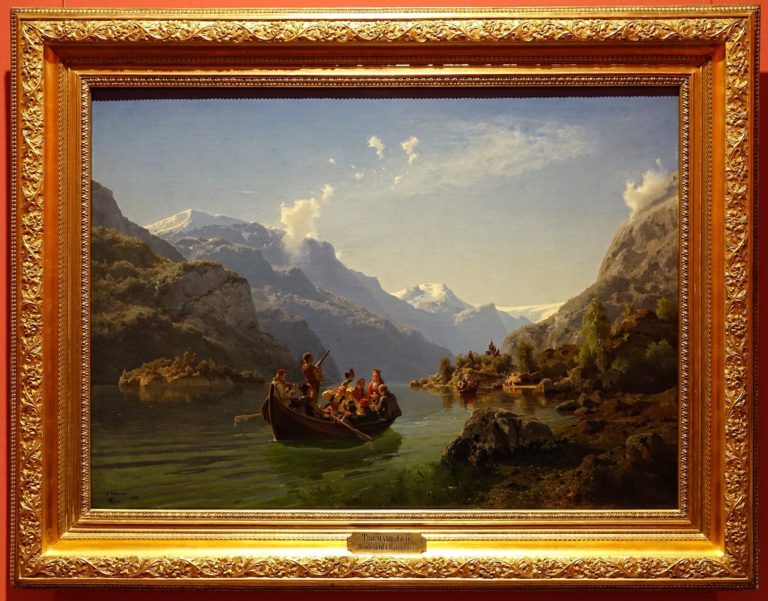 Bridal party in Hardanger, by Tidemand and Gude.
