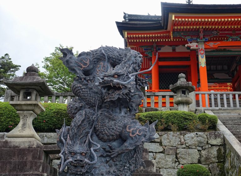 Dragons guarding Kyomizu-dera in Kyoto, Japan.