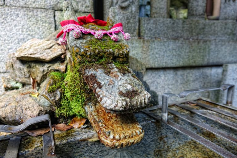 Water dragon at Fushimi Inari Taisha.