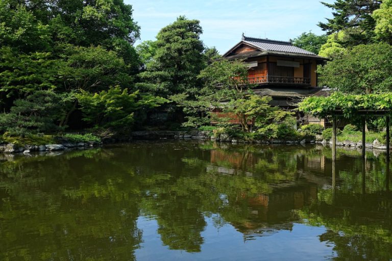 The Kujo Pond in Kyoto, Japan.