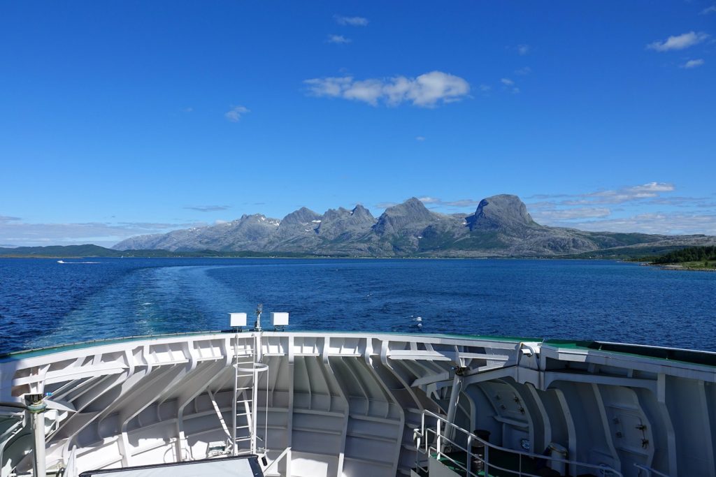 The Seven Sisters, seen from the ferry to Herøy.