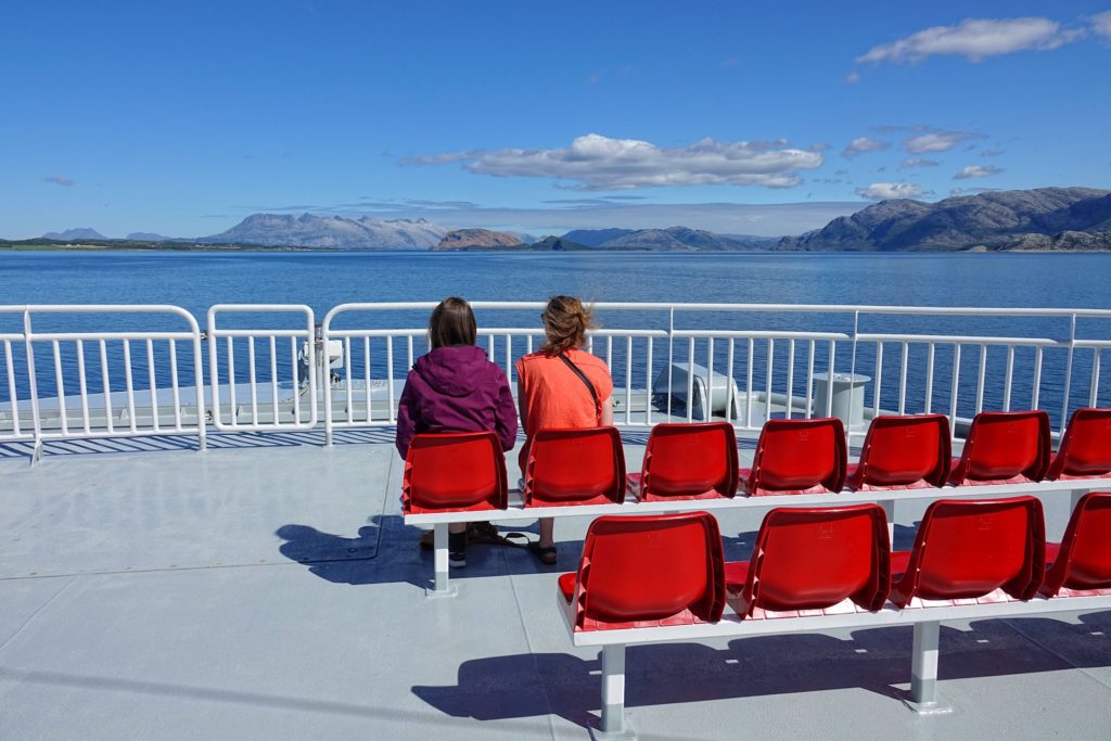 Traveling by ferry on Helgeland is like going on a mini cruise with the best scenery.