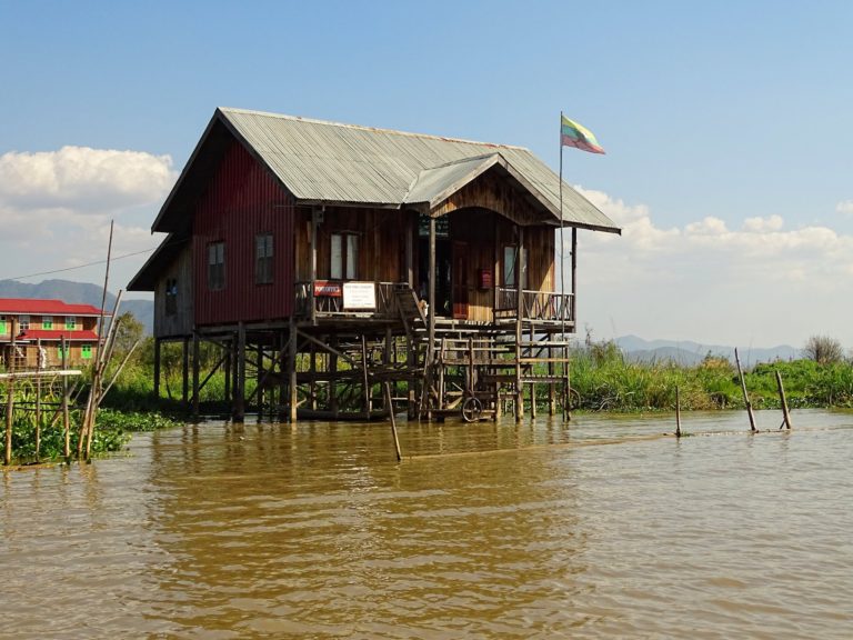 Photo of post office on stilts, at Inle Lake, Myanmar