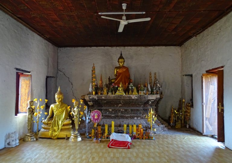 Shrine at Wat Jom Phet, Luang Prabang, Laos