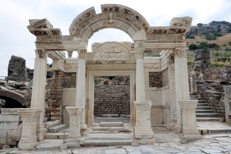 Photo of the Temple of Hadrian in Ephesus, Turkey.