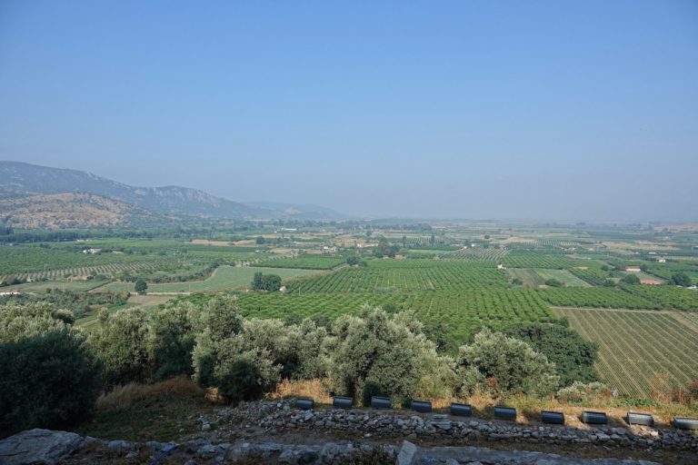 Photo of view from Selcuk city fortress.