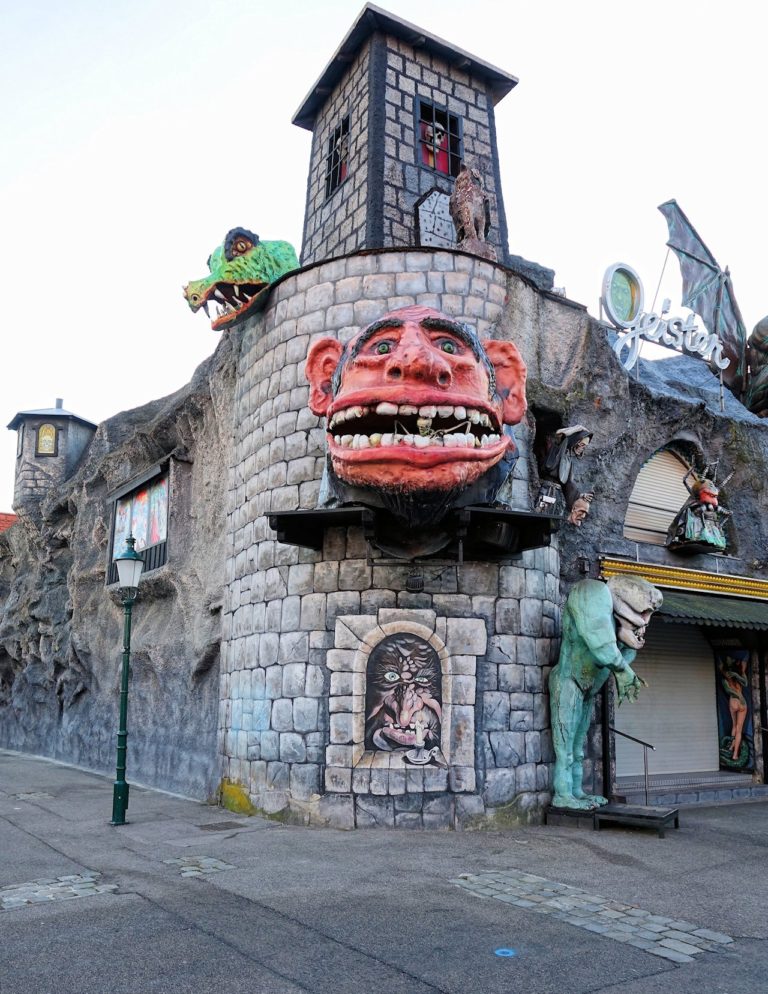 Photo of Haunted House art in Wurstelprater amusement park.