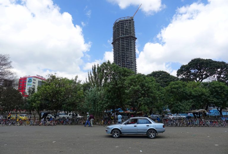 Photo of skyscraper being build in Addis Ababa, Ethiopia