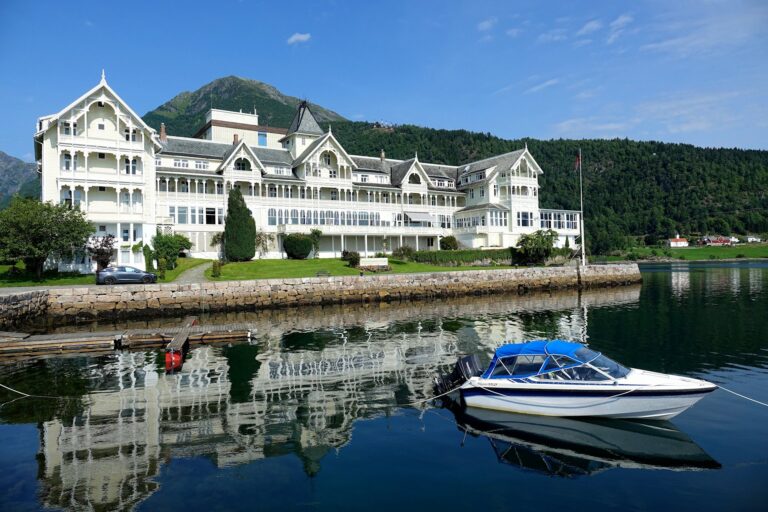 Photo of Kviknes Hotel in Balestrand, Norway.