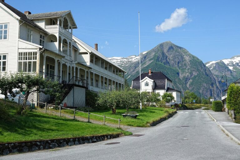 Photo of streets of Balestrand, Norway.