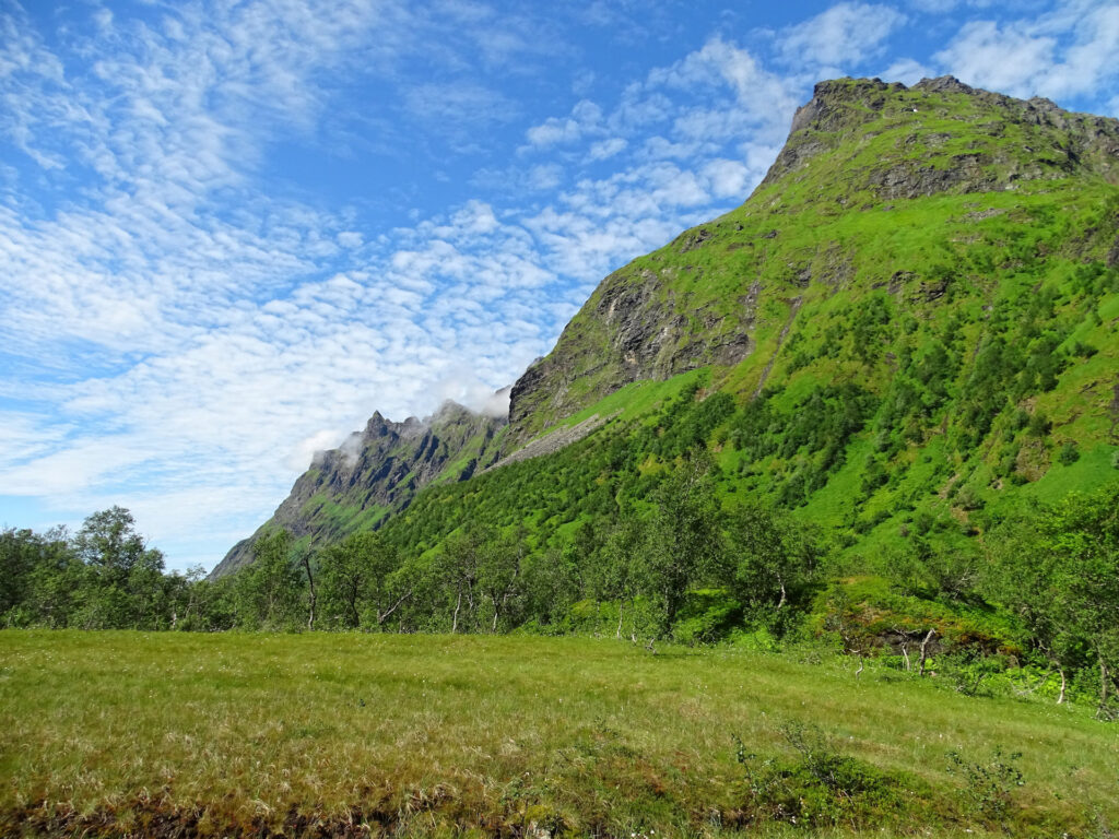 Photo of Møysalen mountains in summer.