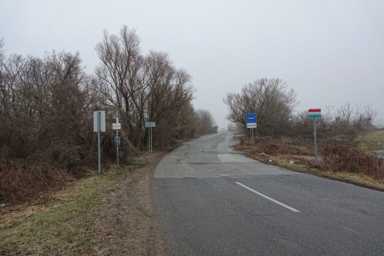 Photo of border between Hungary and Slovakia.