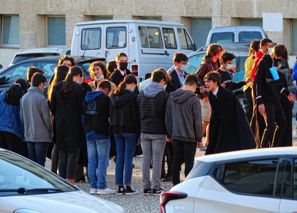Photo of ritual for new students in Coimbra, Portugal.