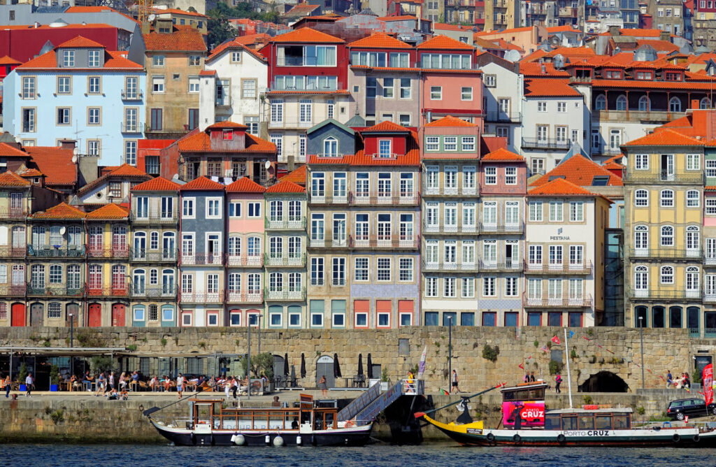 Photo of waterfront in Porto, Portugal.