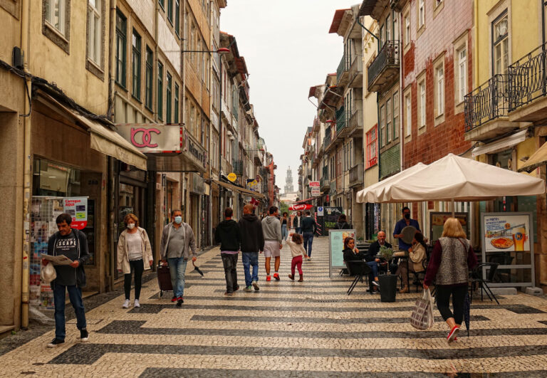 Photo from pedestrian street in Cedofeita in Porto, Portugal.