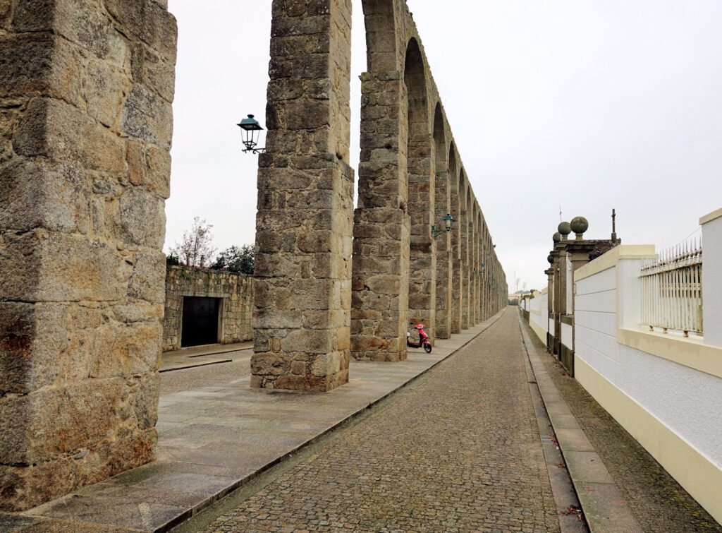 Photo of old aqueduct in Vila do Conde, Portugal