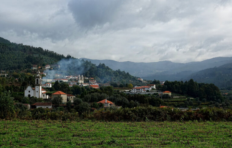 Photo of churches in the valley of Labruja, Portugal.