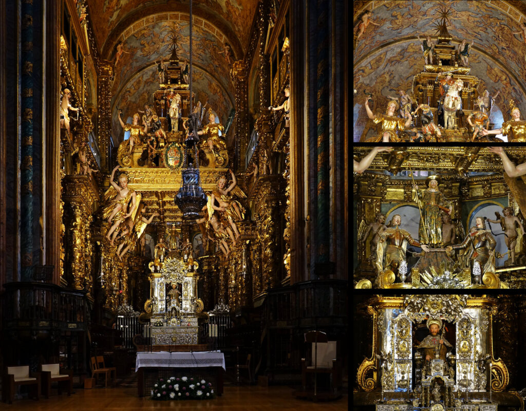 Photo of the main altar in the cathedral in Santiago de Compostela.