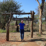 Visitor at the entrance to Kruger National Park, at the Punda Maria Gate.